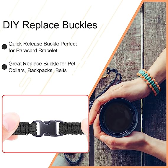 	 3/8″ 10mm Side Release Plastic Paracord Buckles